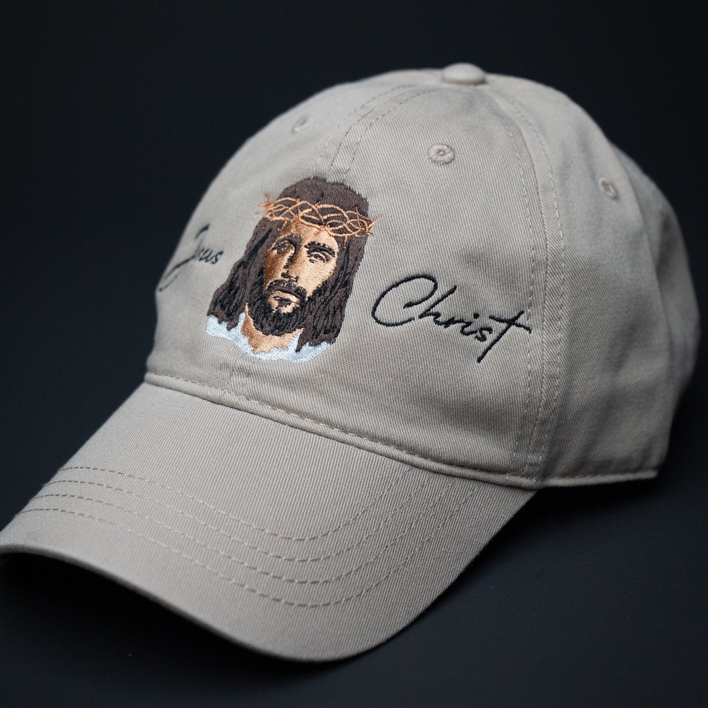 Jesus Christ CAP (DAD HAT BEIGE/TAN)
