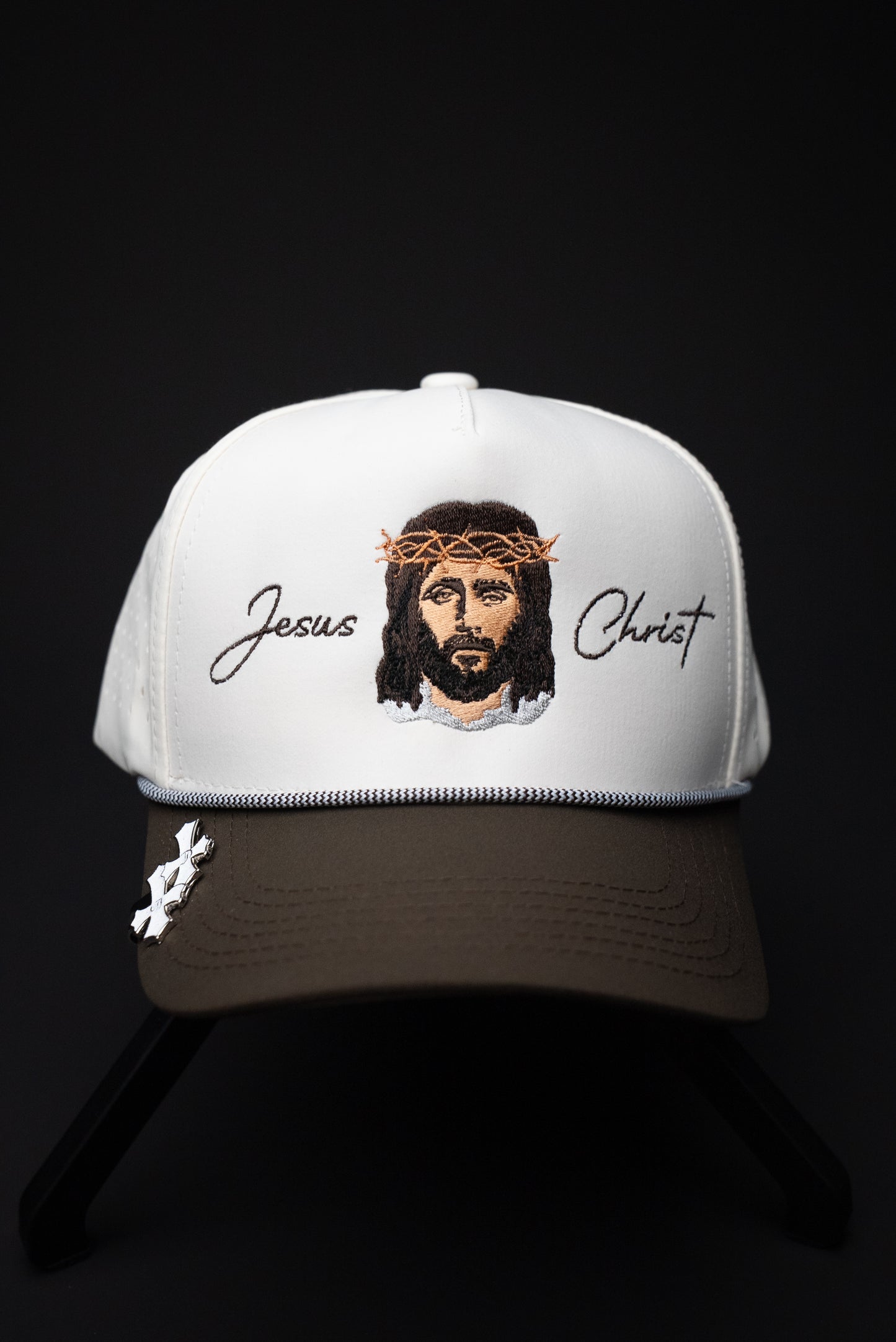 Jesus Christ CAP (BROWN & WHITE ROPE)
