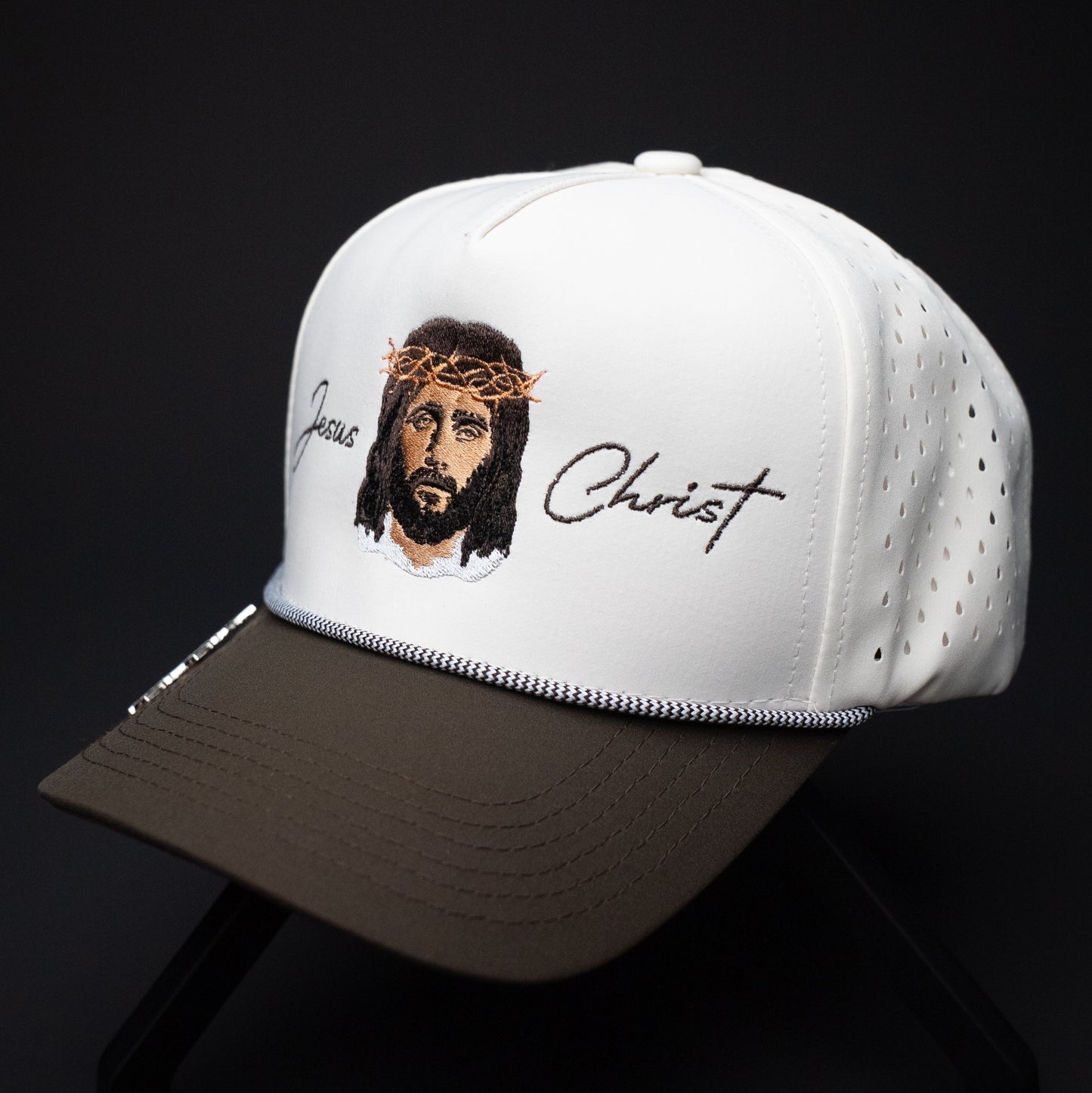 Jesus Christ CAP (BROWN & WHITE ROPE)