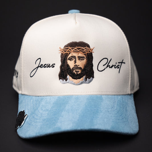 Jesus Christ Suede Hat (BABY BLUE)