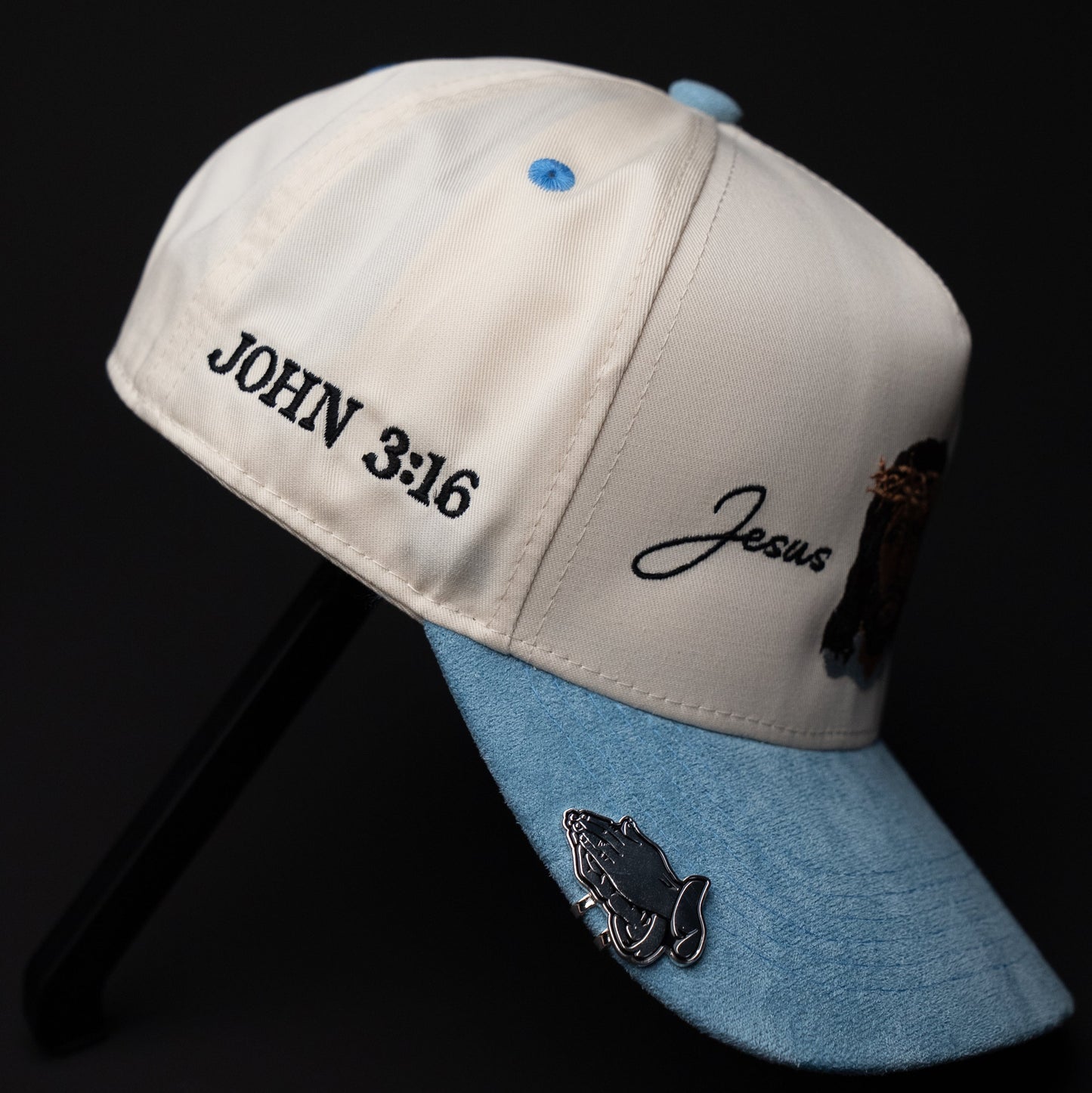 Jesus Christ Suede Hat (BABY BLUE)