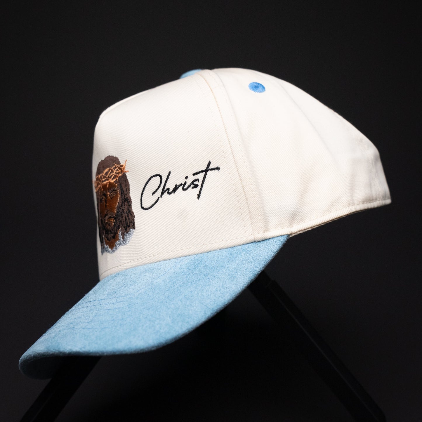 Jesus Christ Suede Hat (BABY BLUE)