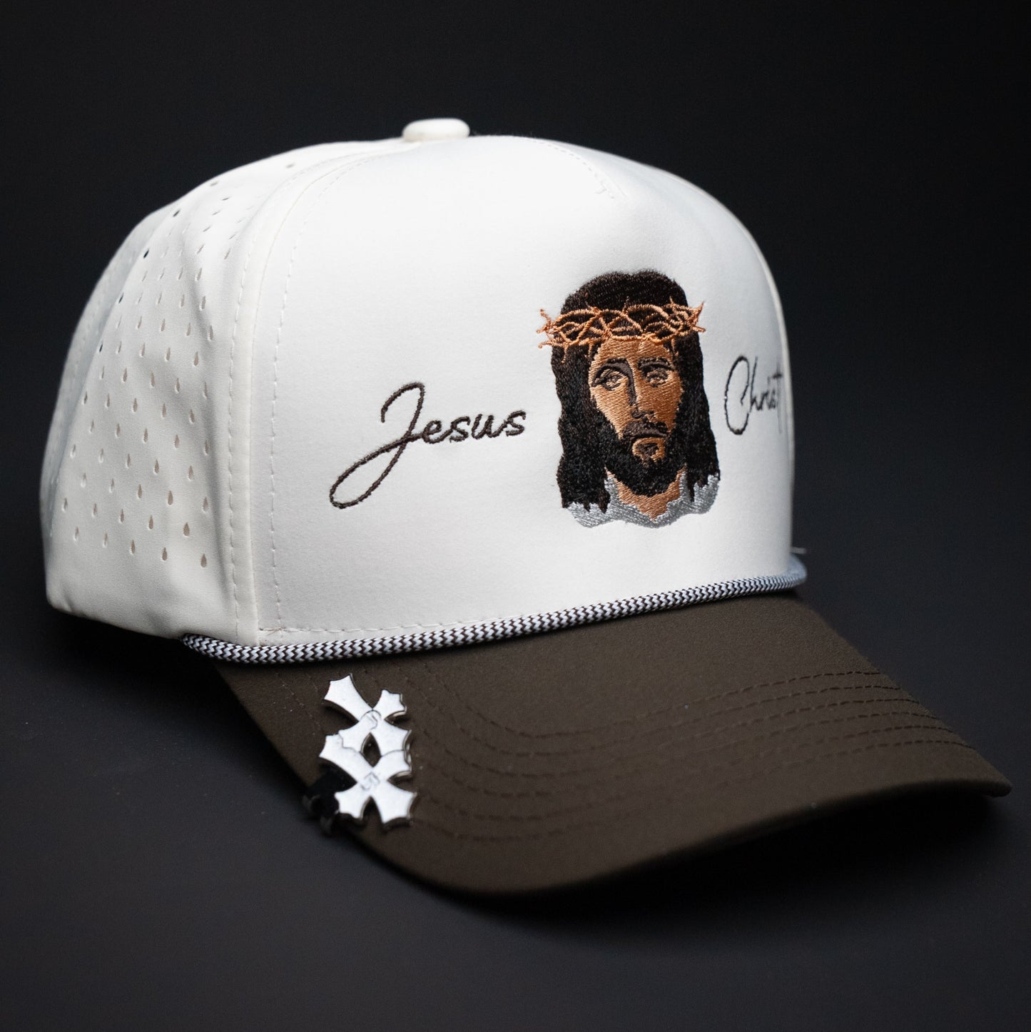Jesus Christ CAP (BROWN & WHITE ROPE)