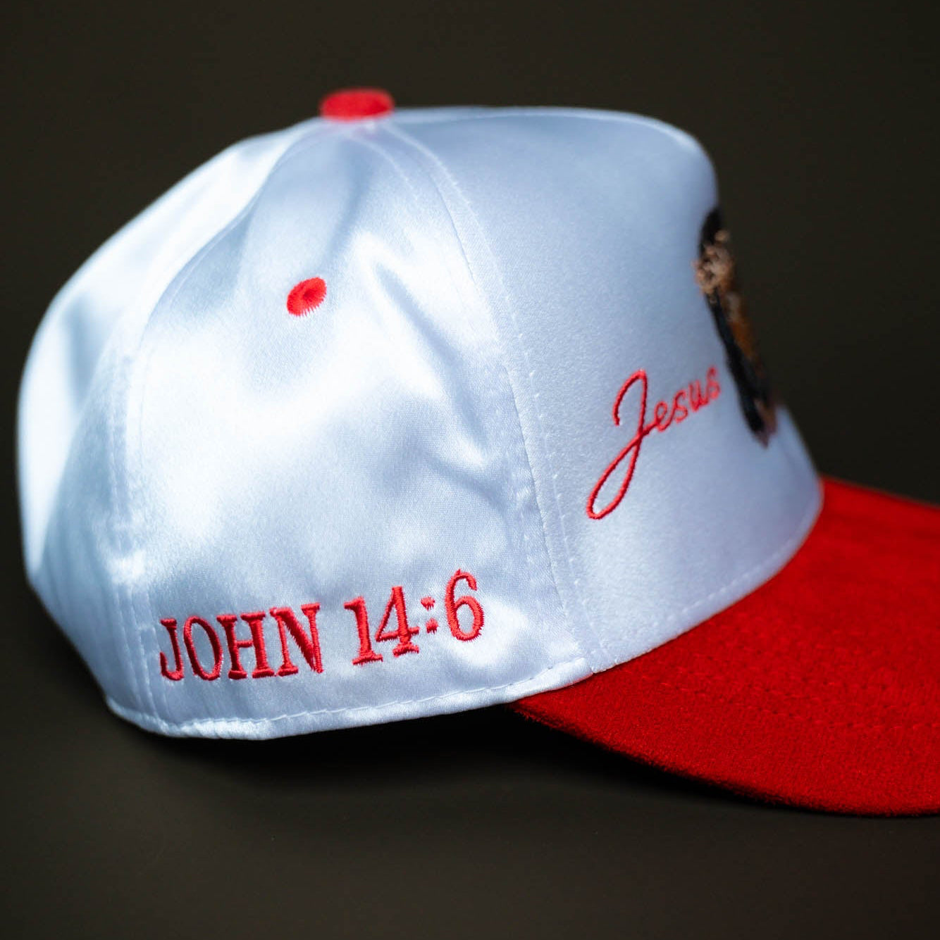 Jesus Christ Hat (WHITE WITH RED)