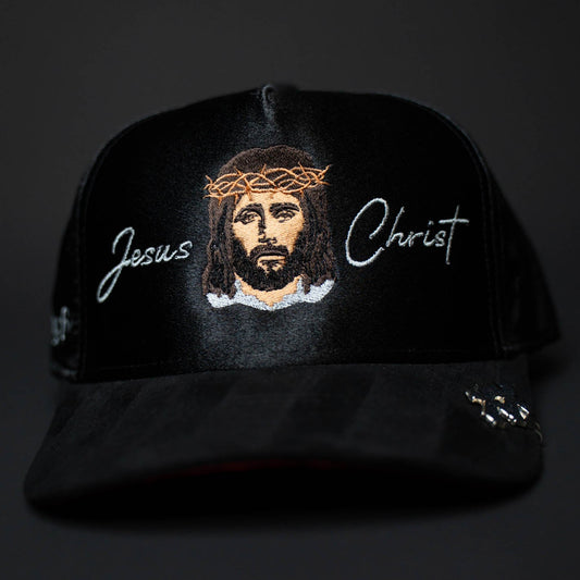 Jesus Christ Hat (BLACK RED BOTTOM)